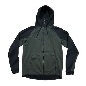 Nike Tech Fleece Windrunner Full Zip Hoodie Sweatshirt Green Black Medium